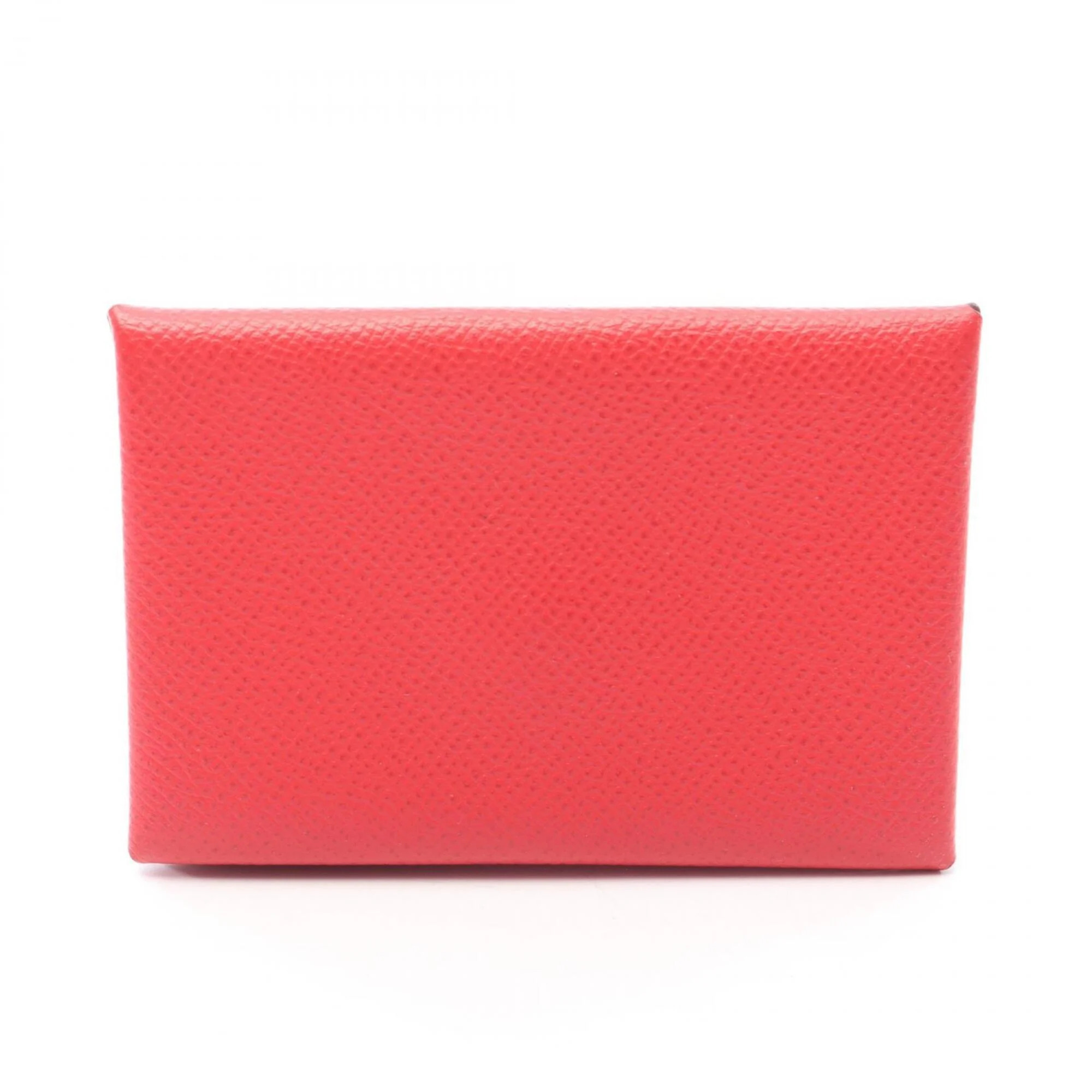 Hermes Calvi Rouge Casaque Wallet - Coin Purse Veau Epsom Leather Women's Red